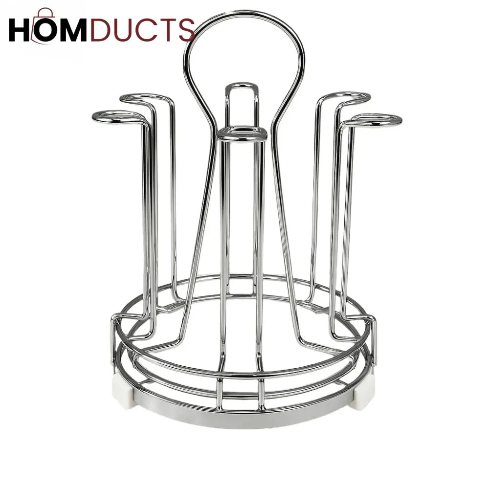Premium Stainless Steel Bathroom Organizer Rack - Space-Saving Cup & Tumbler Holder