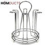 Premium Stainless Steel Bathroom Organizer Rack - Space-Saving Cup & Tumbler Holder