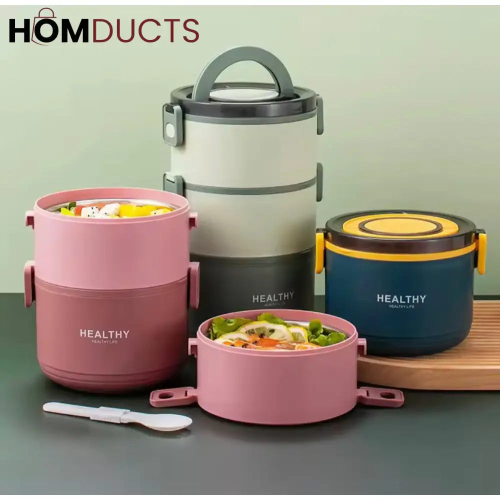 Adult Stainless Steel Bento Lunch Box: Leakproof, Portable, and Eco-Friendly