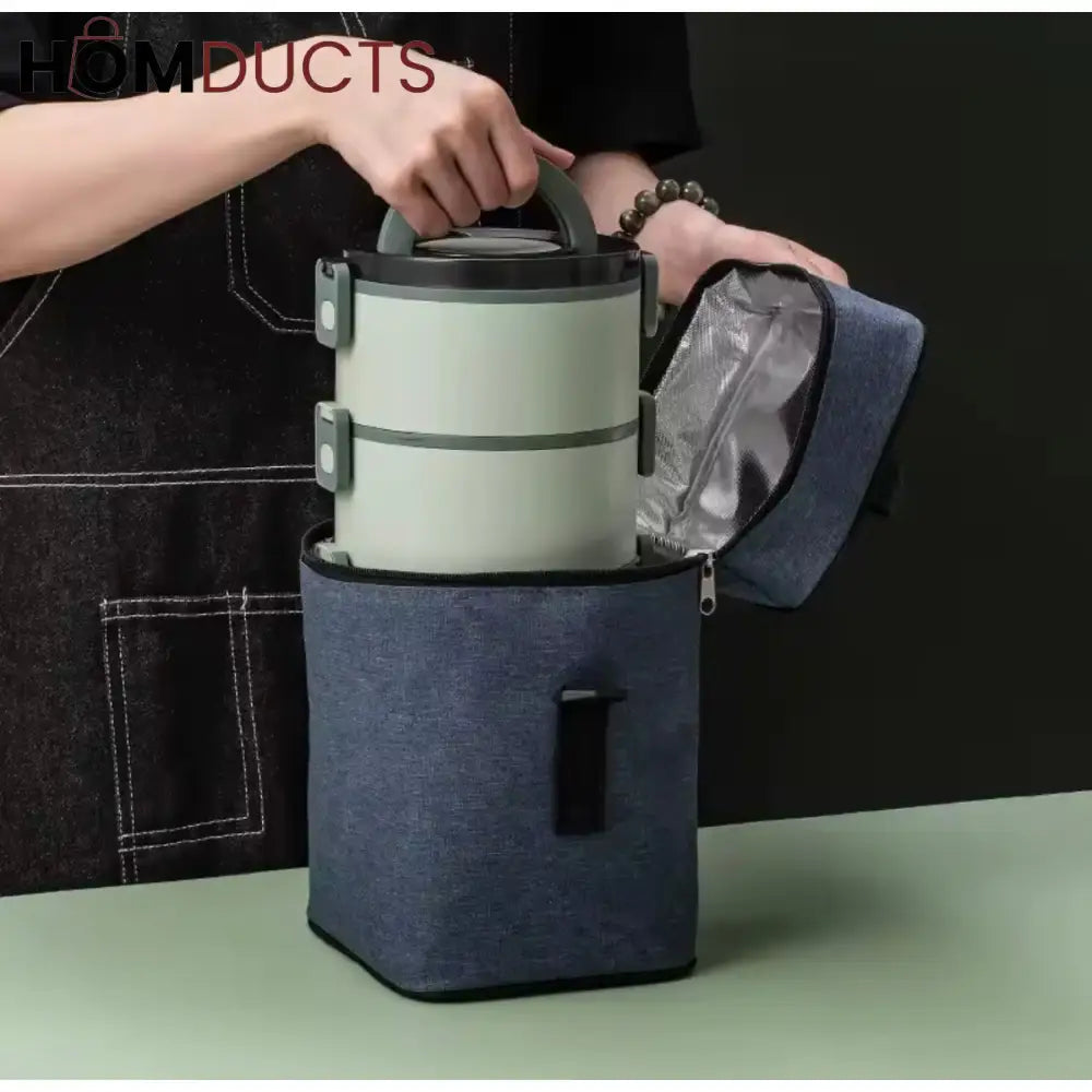 Adult Stainless Steel Bento Lunch Box: Leakproof, Portable, and Eco-Friendly