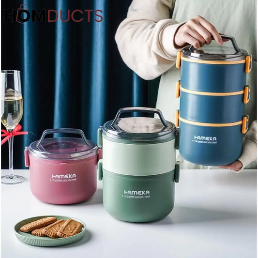 Adult Stainless Steel Bento Lunch Box: Leakproof, Portable, and Eco-Friendly