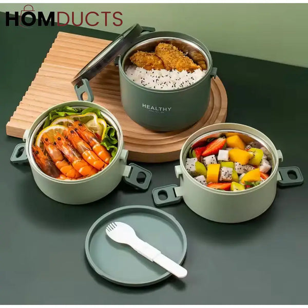 Adult Stainless Steel Bento Lunch Box: Leakproof, Portable, and Eco-Friendly