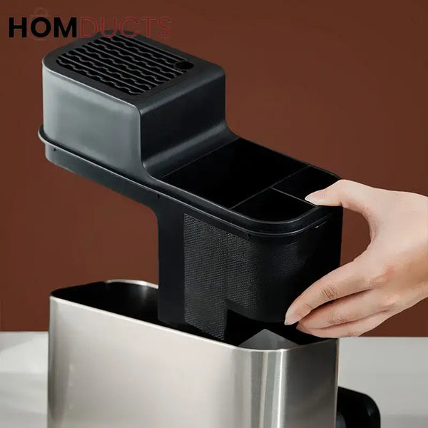 Premium Stainless Steel Knife Organizer with Scissor Holder - Keep Knives Sharp & Accessible