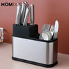 Premium Stainless Steel Knife Organizer with Scissor Holder - Keep Knives Sharp & Accessible