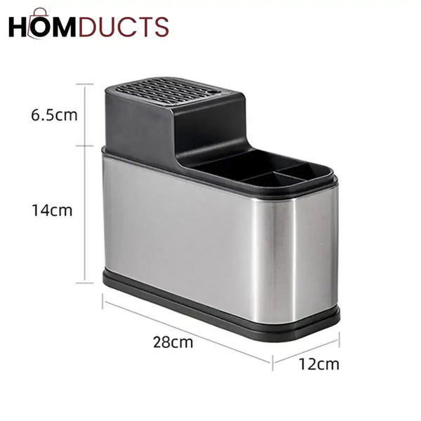 Premium Stainless Steel Knife Organizer with Scissor Holder - Keep Knives Sharp & Accessible