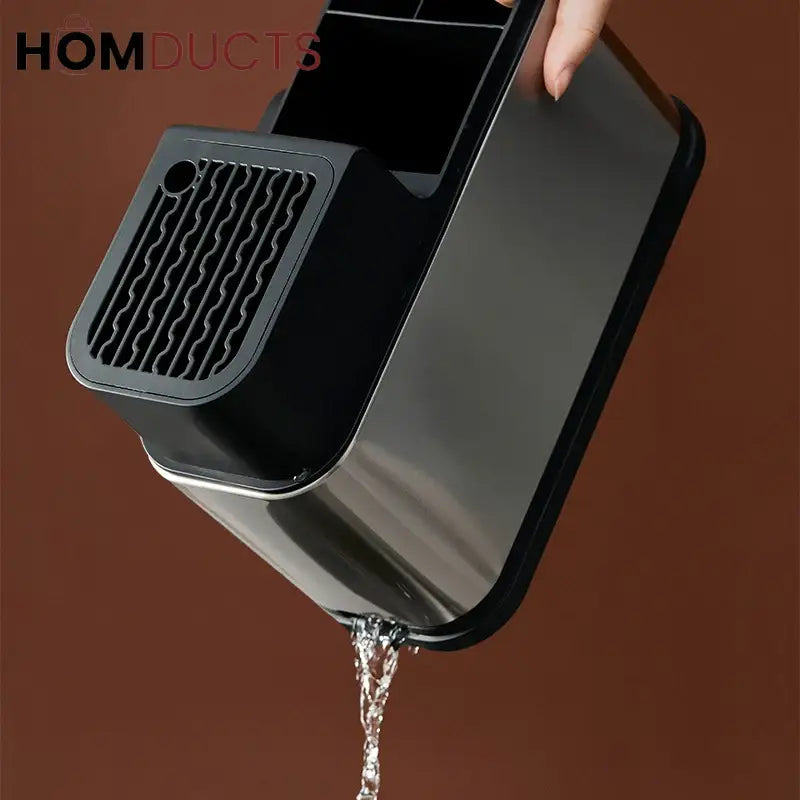 Premium Stainless Steel Knife Organizer with Scissor Holder - Keep Knives Sharp & Accessible