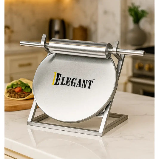 Premium Stainless Steel Roti/Chapati Maker with Rolling Pin And Stand– Elegant Design(3pcs)