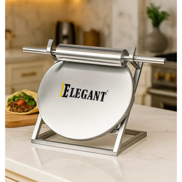 Premium Stainless Steel Roti/Chapati Maker with Rolling Pin And Stand– Elegant Design(3pcs)