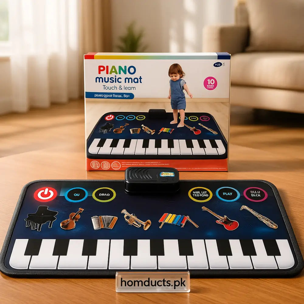 Premium Touch & Learn Piano Music Mat for Kids – 8 Instrument Sounds & Educational Play