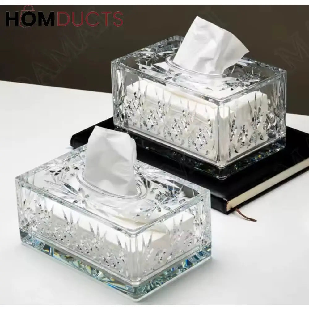 Premium Transparent Acrylic Tissue Box Holder - Modern & Durable