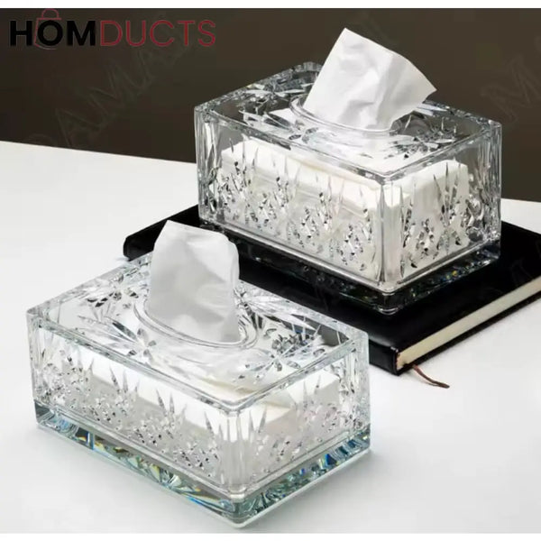 Premium Transparent Acrylic Tissue Box Holder - Modern & Durable