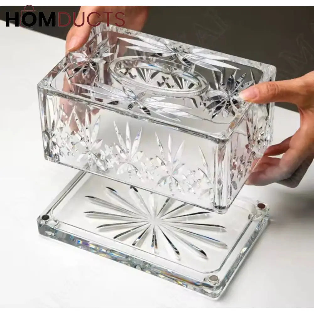 Premium Transparent Acrylic Tissue Box Holder - Modern & Durable