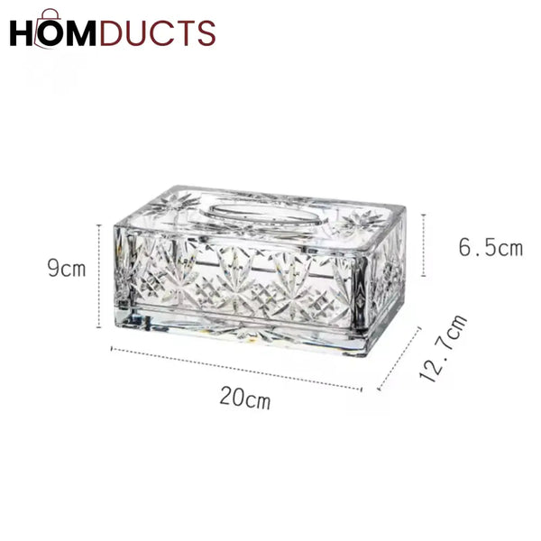 Premium Transparent Acrylic Tissue Box Holder - Modern & Durable