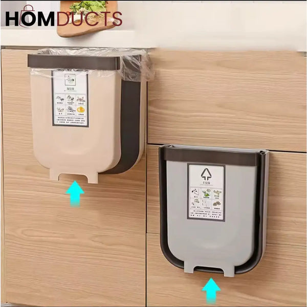 Premium Wall-Mounted Kitchen Trash Bin with Smiley Design