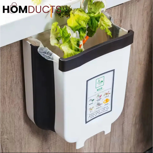 Premium Wall-Mounted Kitchen Trash Bin with Smiley Design