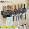 Premium Wall-Mounted Knife & Utensil Organizer Rack – Matte Finish