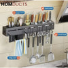 Premium Wall-Mounted Knife & Utensil Organizer Rack – Matte Finish