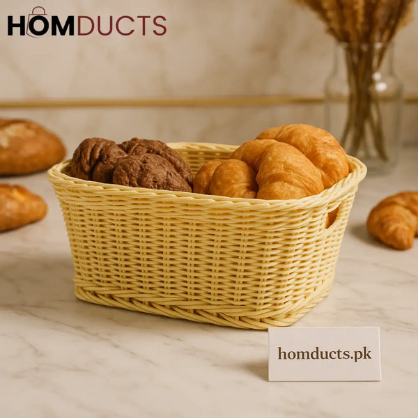 Premium Wicker Bread Basket – Elegant Food Display & Storage