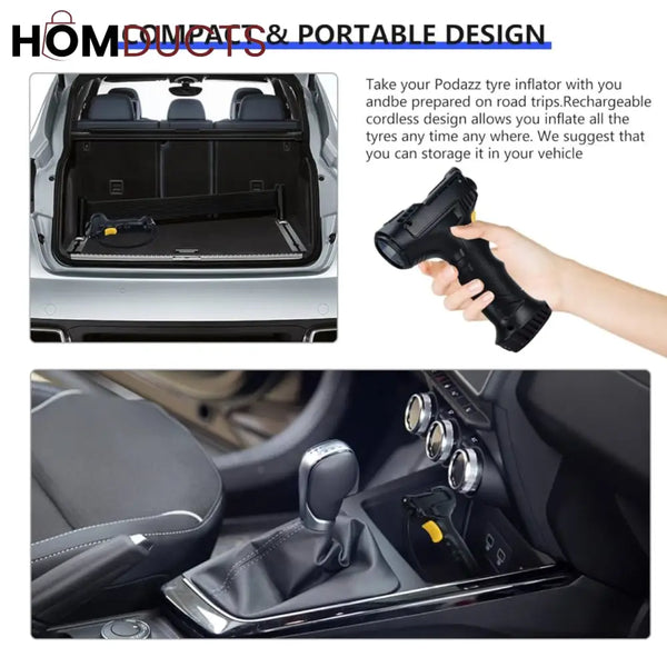 Premium Wireless Digital Tire Inflator with LCD Display – Fast Portable Air Pump