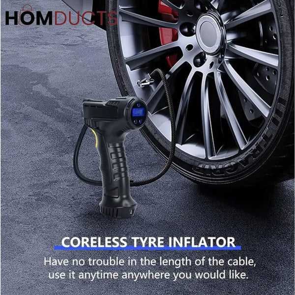 Premium Wireless Digital Tire Inflator with LCD Display – Fast Portable Air Pump