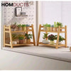 Premium Wooden 2-Tier Indoor Plant Stand – A-Frame Display Rack for Home Decor