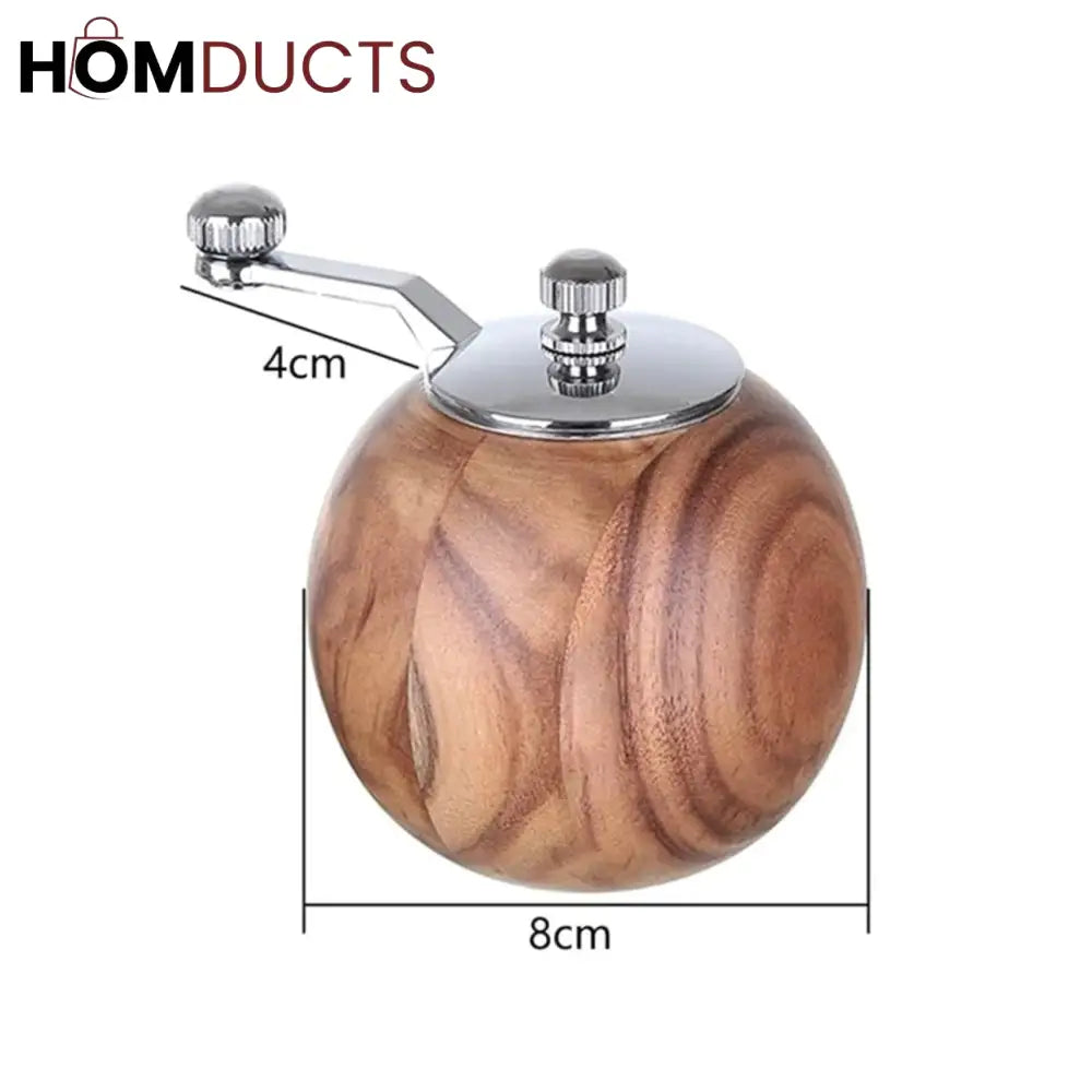 Premium Wooden Pepper & Spice Grinder – Hand Crank Seasoning Mill