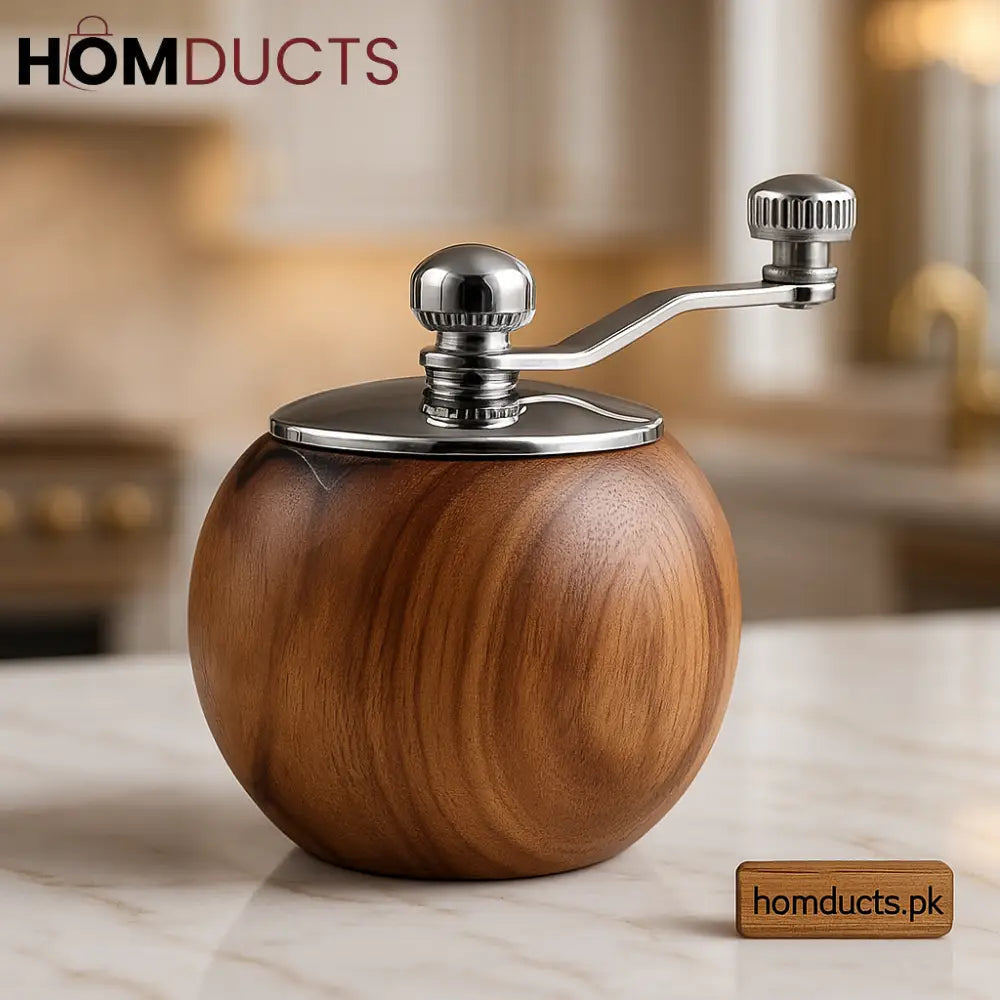 Premium Wooden Pepper & Spice Grinder – Hand Crank Seasoning Mill