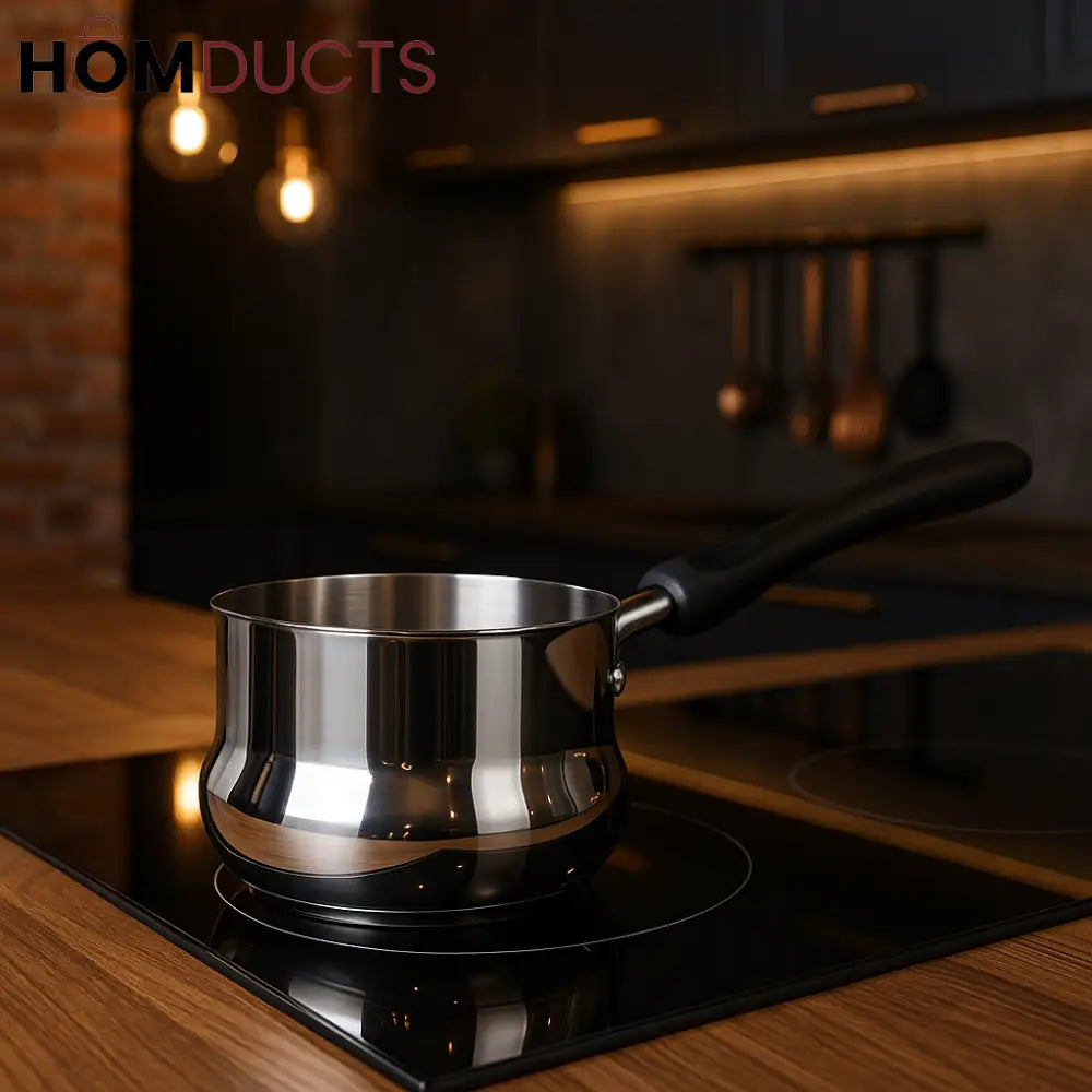 Prestige Parisian Curve Stainless Steel Sauce Pot – 14cm Induction-Ready