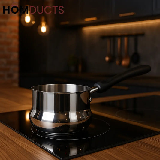 Prestige Parisian Curve Stainless Steel Sauce Pot – 14cm Induction-Ready