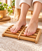 Folding Wooden 6-Roller Foot Massager