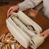 Pu Leather Double Zipper Travel Cosmetic Bag