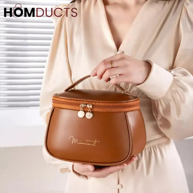 Pu Leather Travel Makeup Bag J & C Organizer