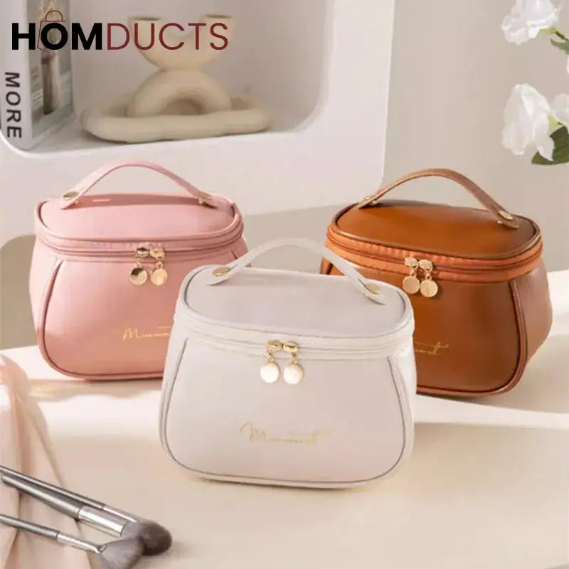 Pu Leather Travel Makeup Bag J & C Organizer