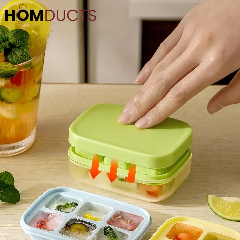 Push Release Mini Ice Mold With Lid