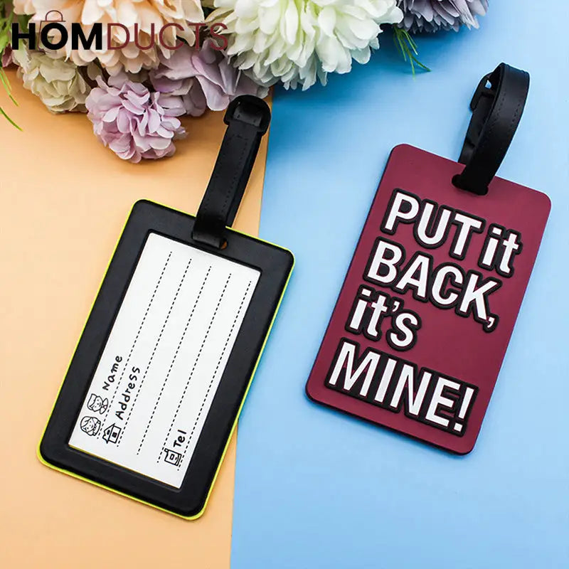 Pvc Lost luggage Tag Boarding Strap Hanging Tag Card
