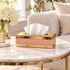 Luxury Quilted-Panel Tissue Box Cover decorative tissue holder