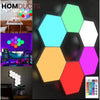 Quantum Hexagon LED Wall Lights – RGB Touch Sensor Modular Panels for Room & Gaming Decor – Battery Operated & Smart