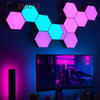 Quantum Hexagon LED Wall Lights – RGB Touch Sensor Modular Panels for Room & Gaming Decor – Battery Operated & Smart