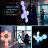 Quantum Hexagon LED Wall Lights – RGB Touch Sensor Modular Panels for Room & Gaming Decor – Battery Operated & Smart