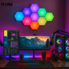 Quantum Hexagon LED Wall Lights – RGB Touch Sensor Modular Panels for Room & Gaming Decor – Battery Operated & Smart