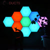 Quantum Hexagon LED Wall Lights – RGB Touch Sensor Modular Panels for Room & Gaming Decor – Battery Operated & Smart