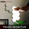 Quantum Hexagon LED Wall Lights – RGB Touch Sensor Modular Panels for Room & Gaming Decor – Battery Operated & Smart
