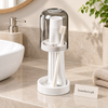 Quick-dry toothbrush holder with cup and toothpaste organizer