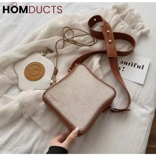 Quirky "Fried Egg Toast" Crossbody Bag - Unique & Fun Shoulder Bag