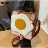 Quirky "Fried Egg Toast" Crossbody Bag - Unique & Fun Shoulder Bag