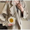 Quirky "Fried Egg Toast" Crossbody Bag - Unique & Fun Shoulder Bag