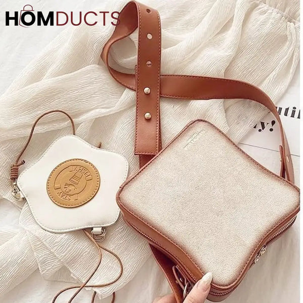Quirky ’Fried Egg Toast’ Crossbody Bag - Unique & Fun Shoulder Bag