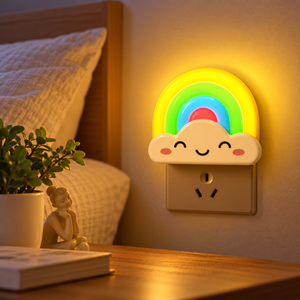 Mini rainbow socket night light