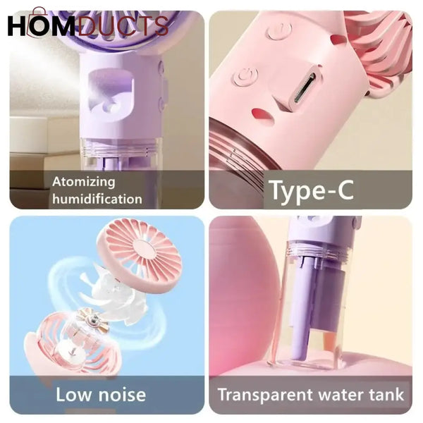 Rechargeable Mini Handheld Spray Fan