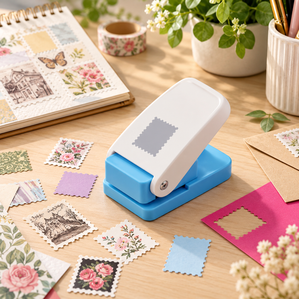 Rectangle postage stamp craft punch for scrapbooking